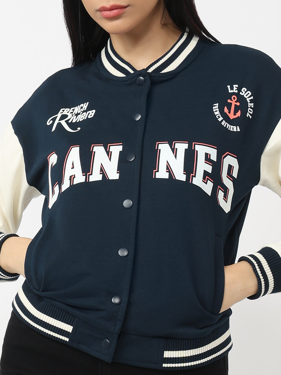 Women Airforce/Ivory Varsity Jacket