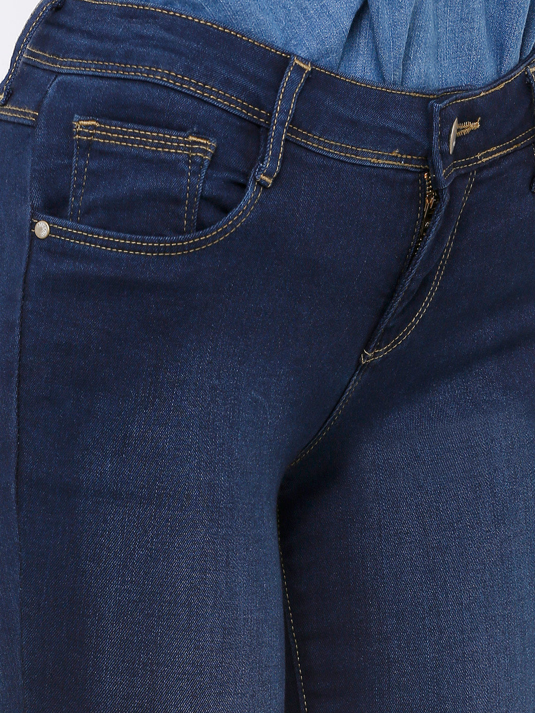 Women Dark Blue Mid-Rise Skinny Jeans