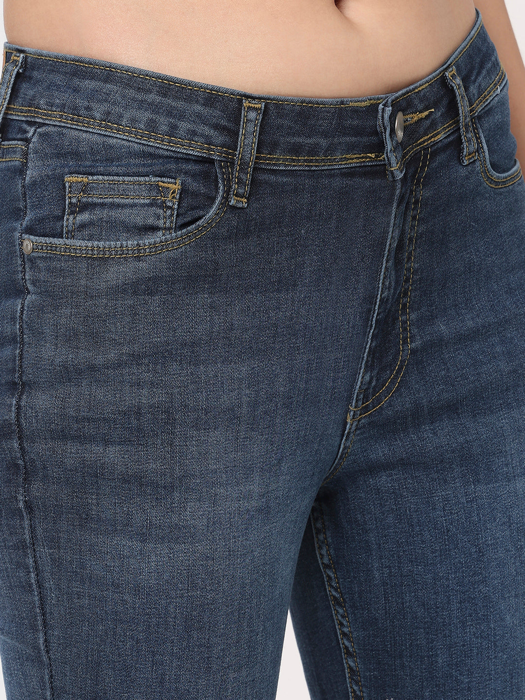 Women Blue High-Rise Skinny Jeans