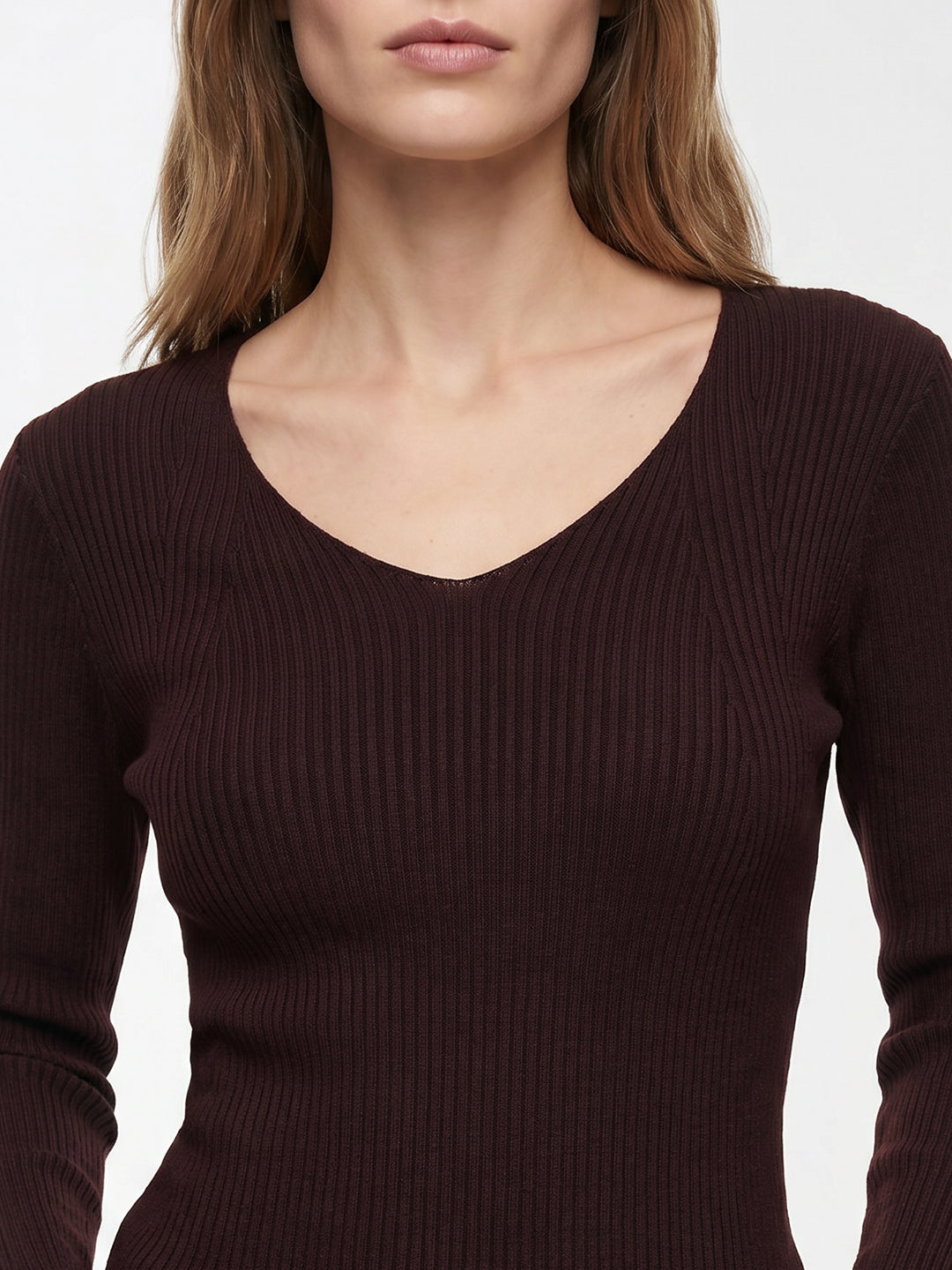 Women Wine Flat Knit
