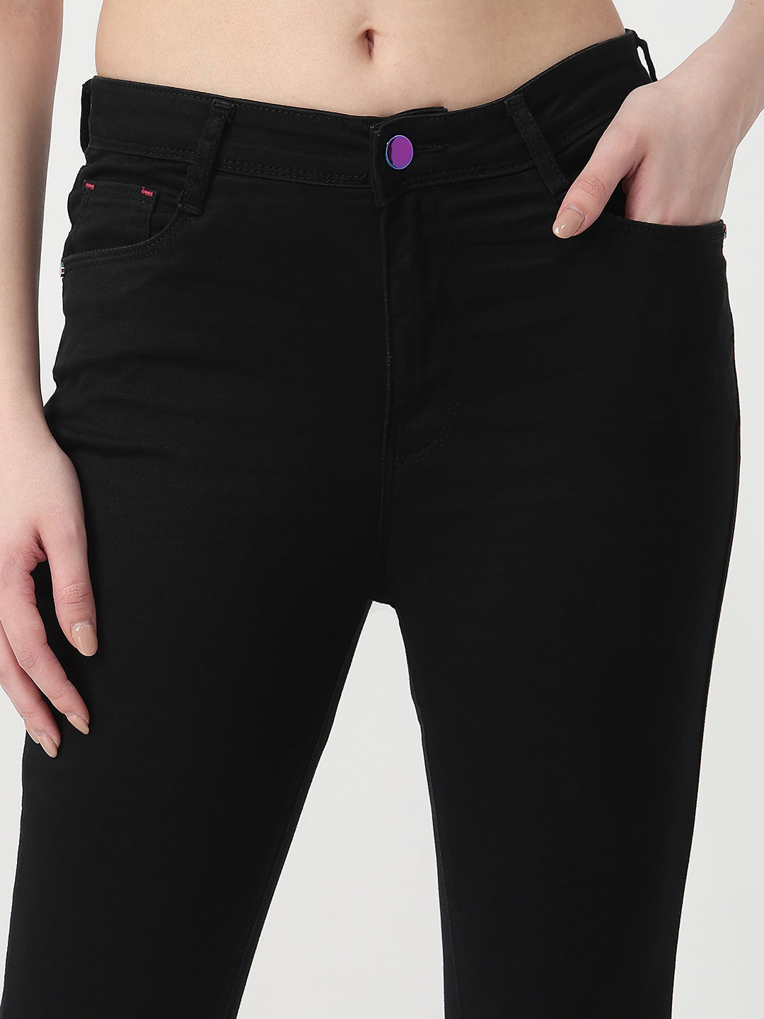 Women Black High-Rise Skinny Jeans