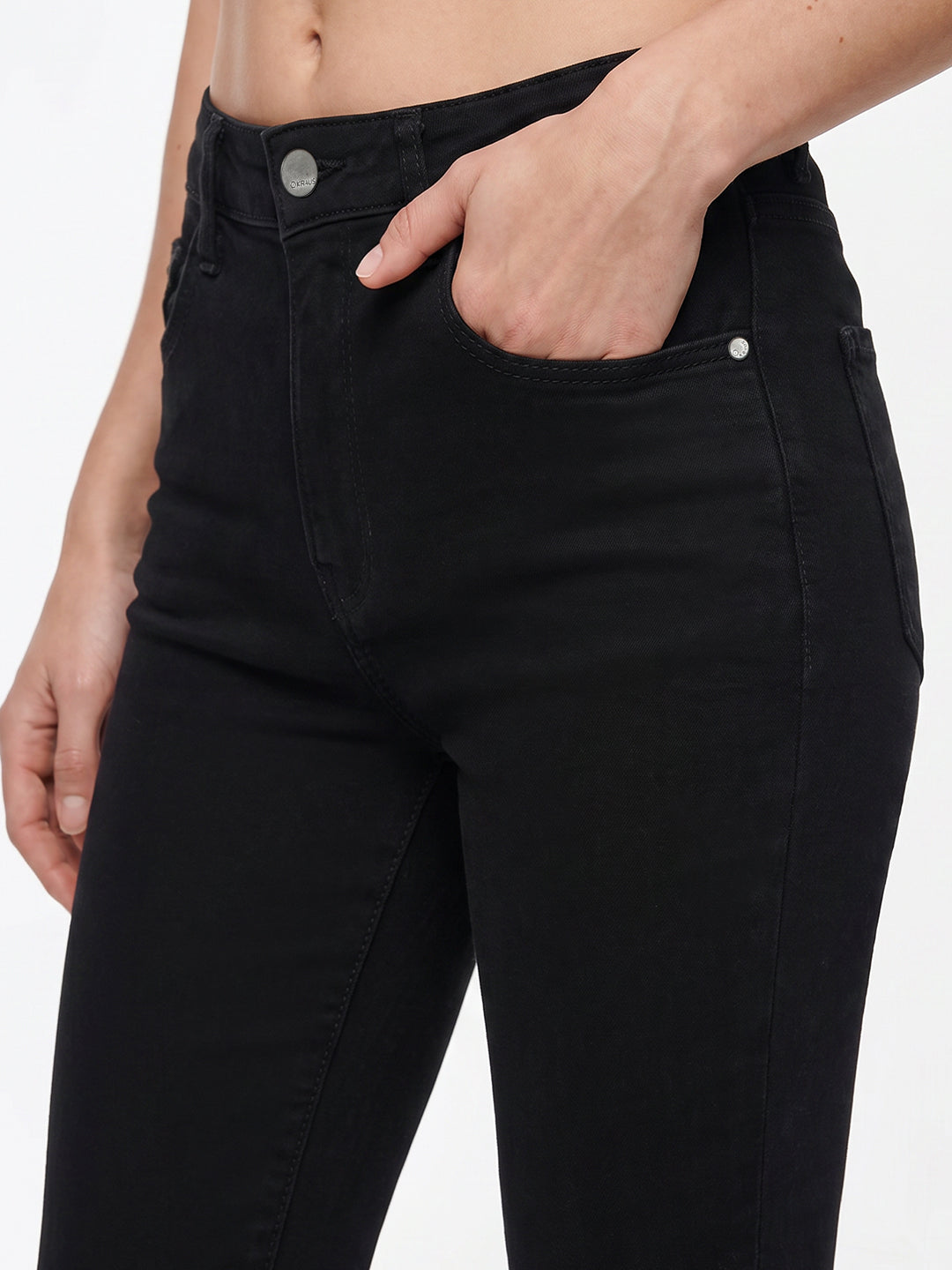 Women Black High-Rise Flare Jeans