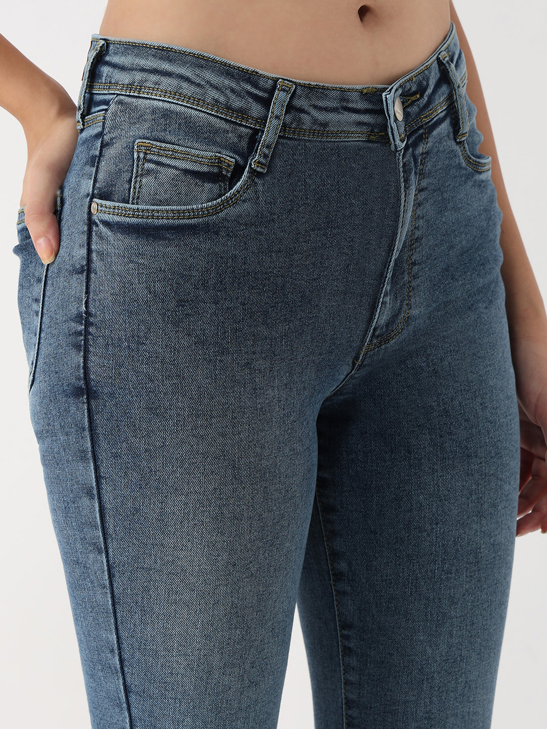 Women Blue High-Rise Skinny Jeans