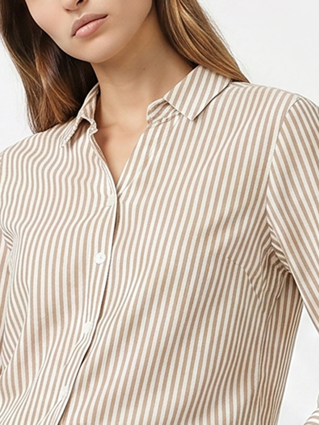 Women Beige/White Shirt