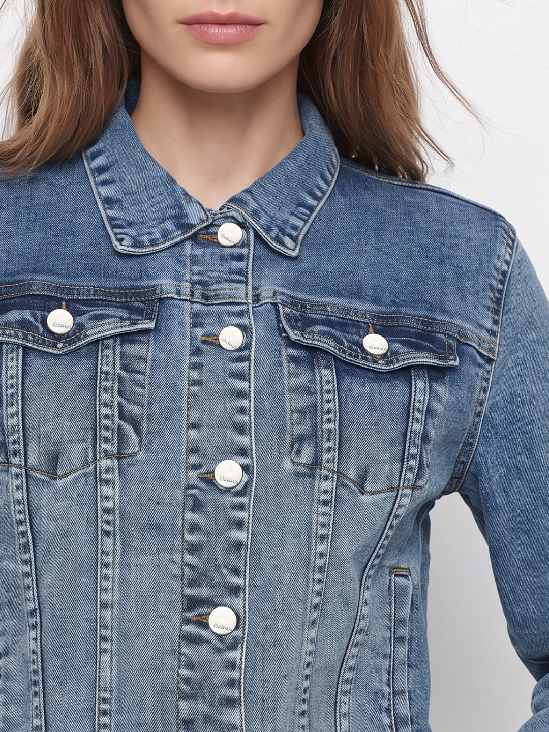 Women Blue Denim Jacket