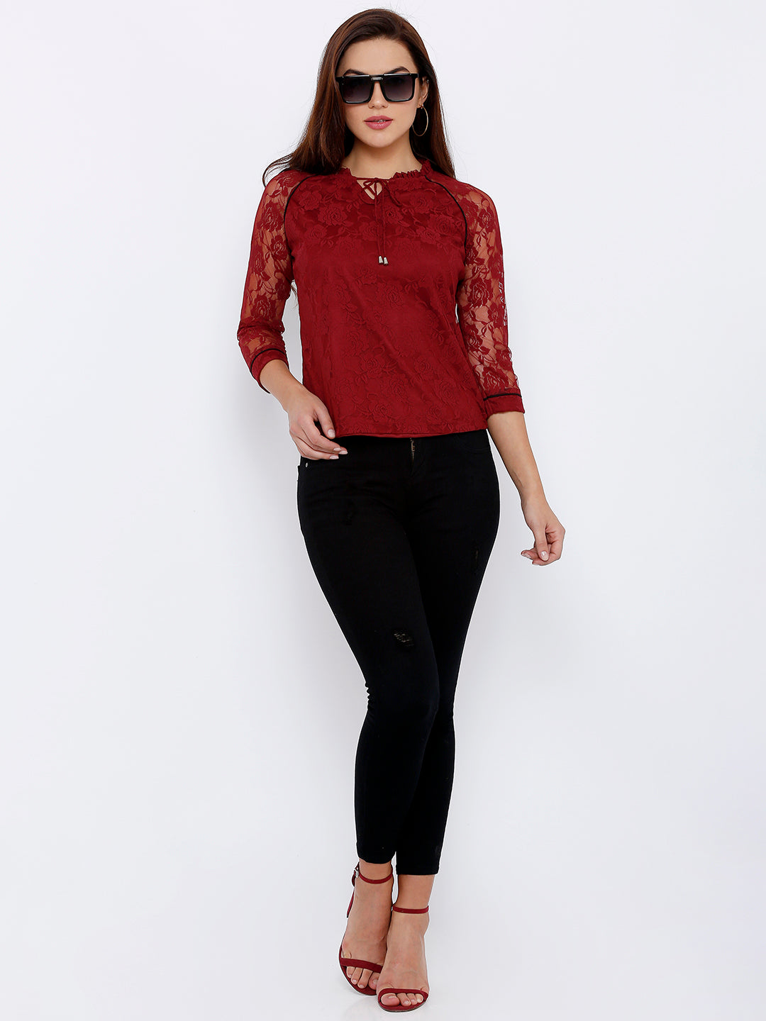 Women Maroon Top