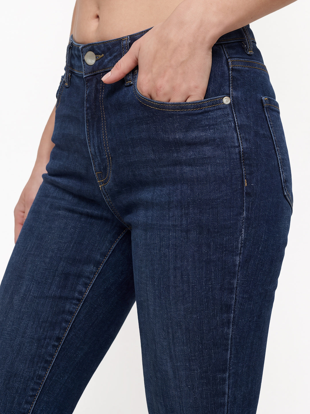 Women Dark Blue High-Rise Skinny Jeans