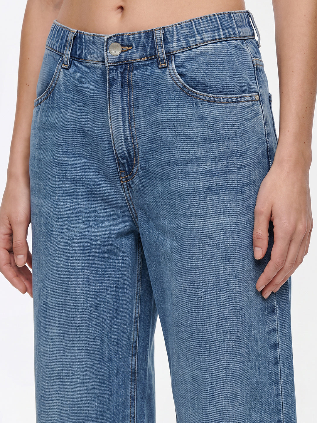 Women Light Blue High-Rise Wide Leg Jeans