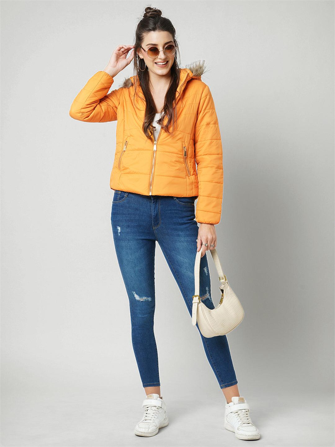 Women Honey Mustard Winter Jacket