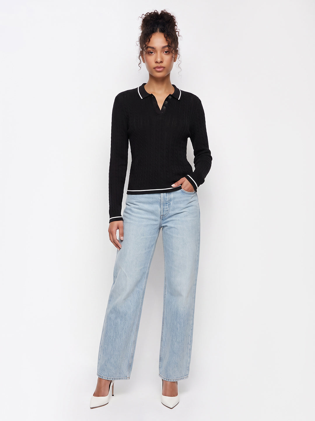 Black Flat Knit