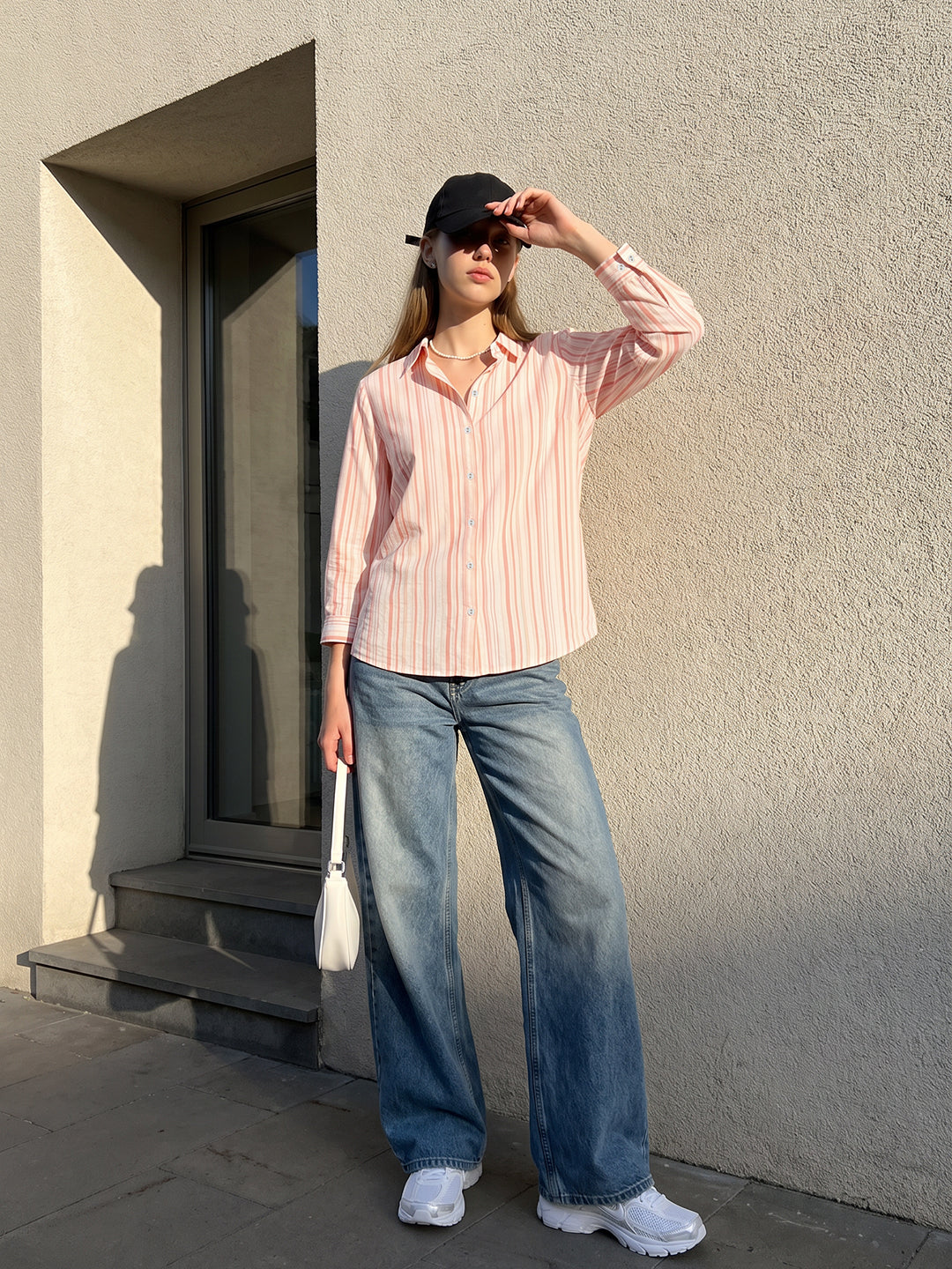 Peach/Yellow Stripe Shirt