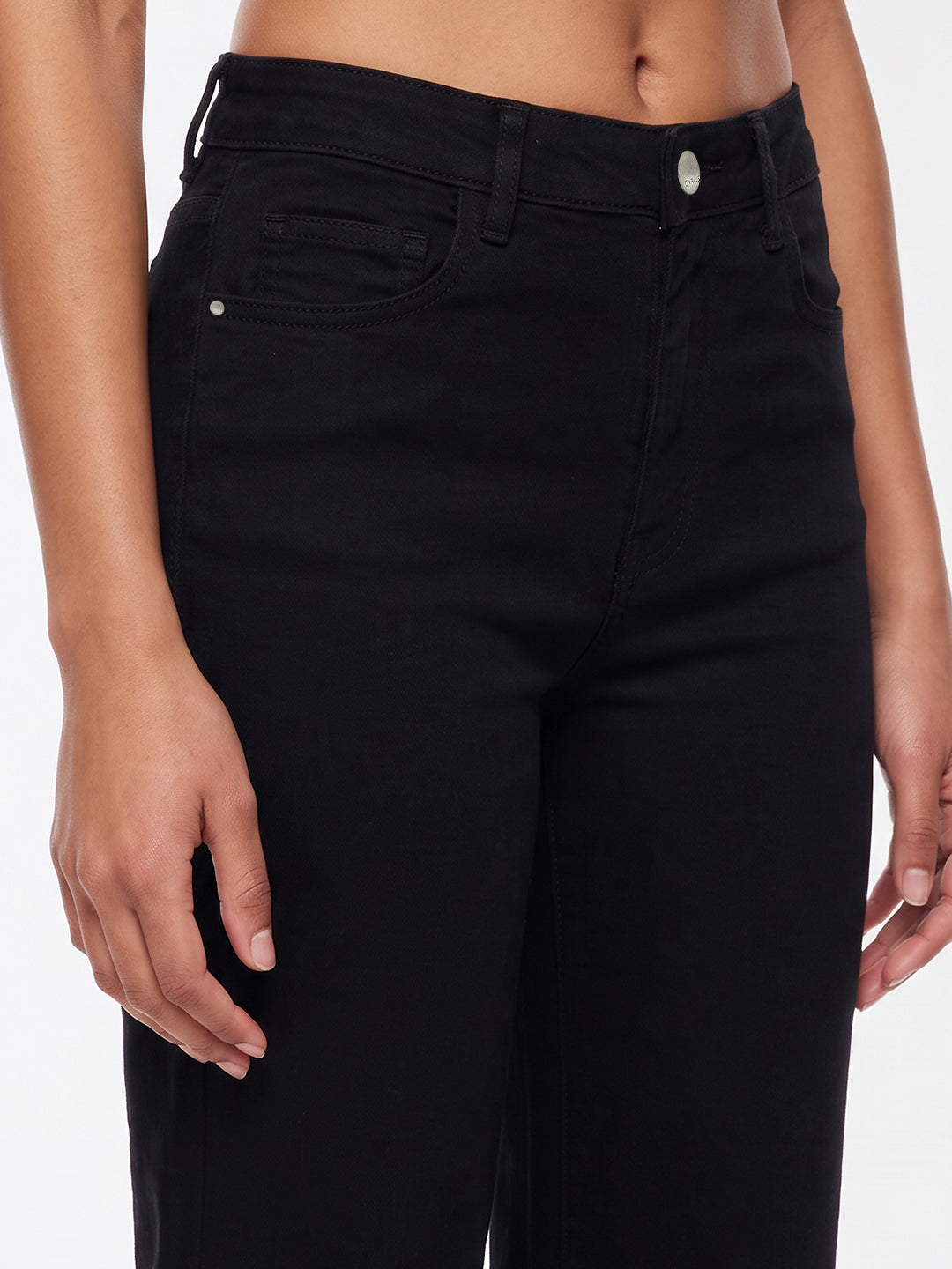 Black High-Rise Super Wide Leg Jeans