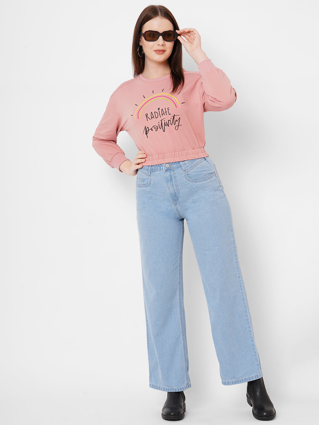 Women Blush Pink Athleisure Top