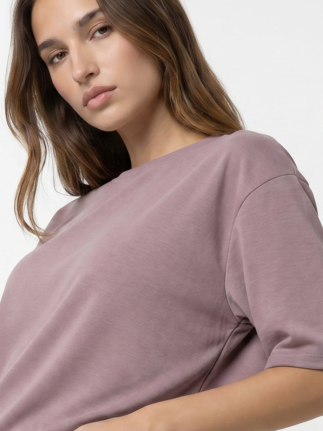 Women Mauve Oversize T-Shirt