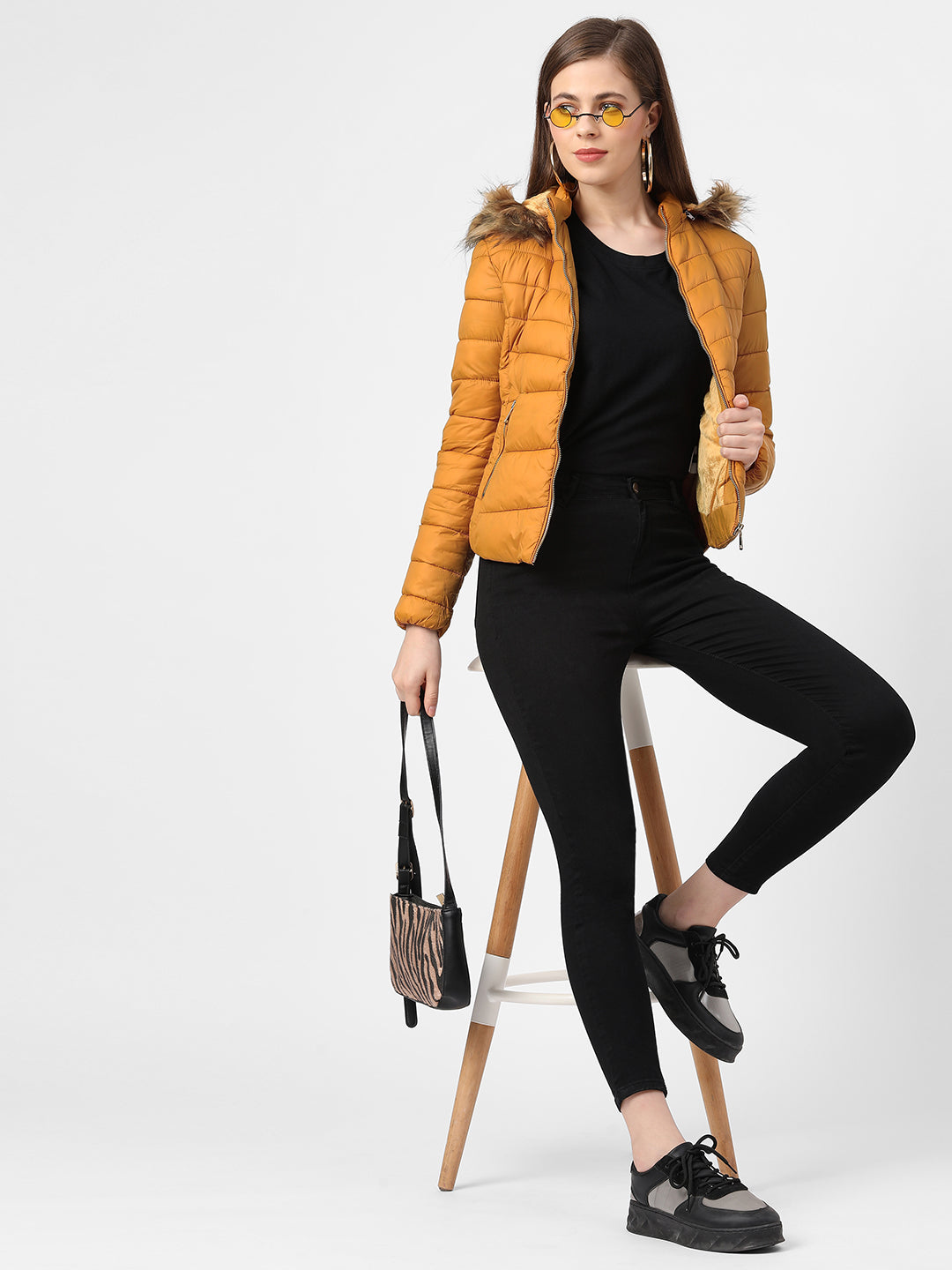 Women Mustard Winter Jacket