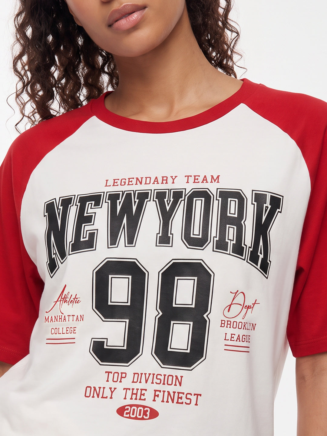 Off White/Red Oversized T-Shirt