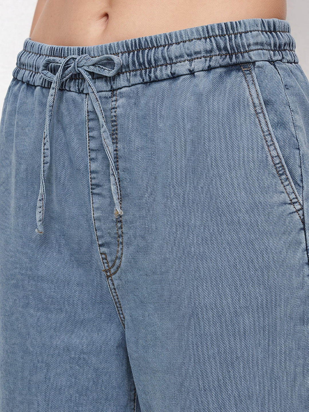 Women Blue Mid-Rise Jogger