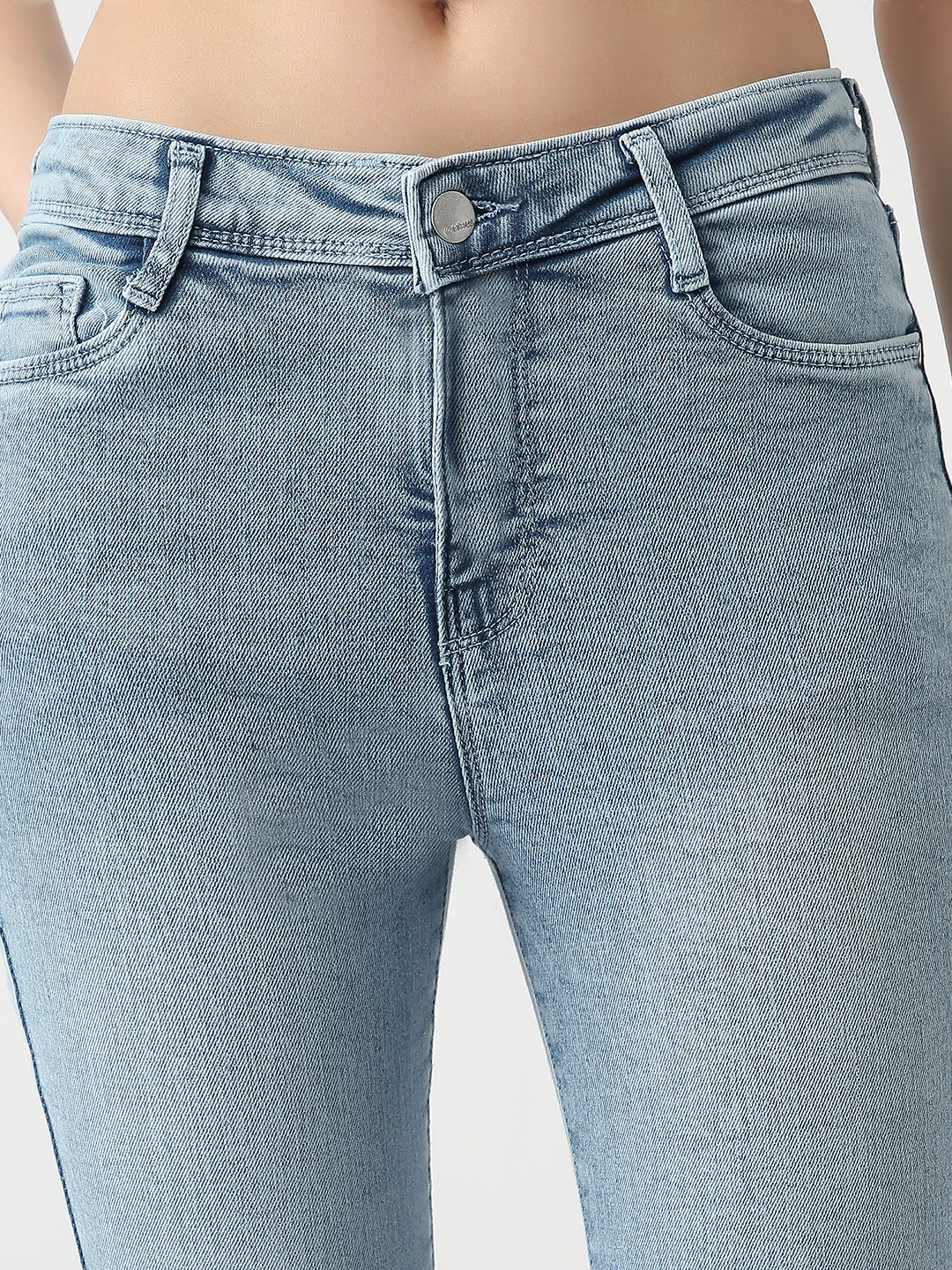 Women Light Blue Sky High Skinny Jeans