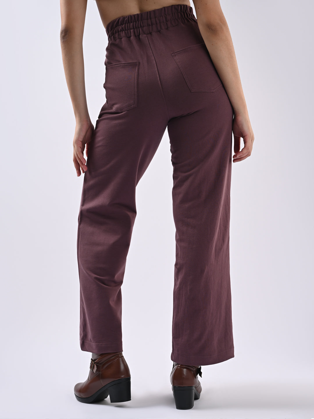 Women High Rise Wide Leg Trouser