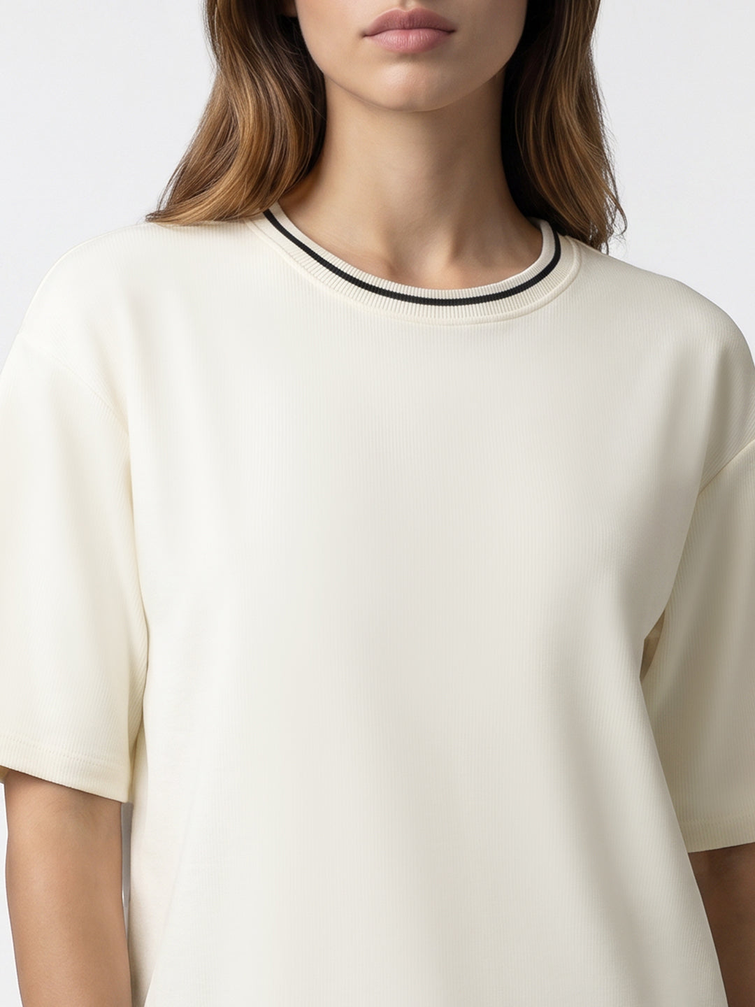 Women Ivory Oversized T-Shirt