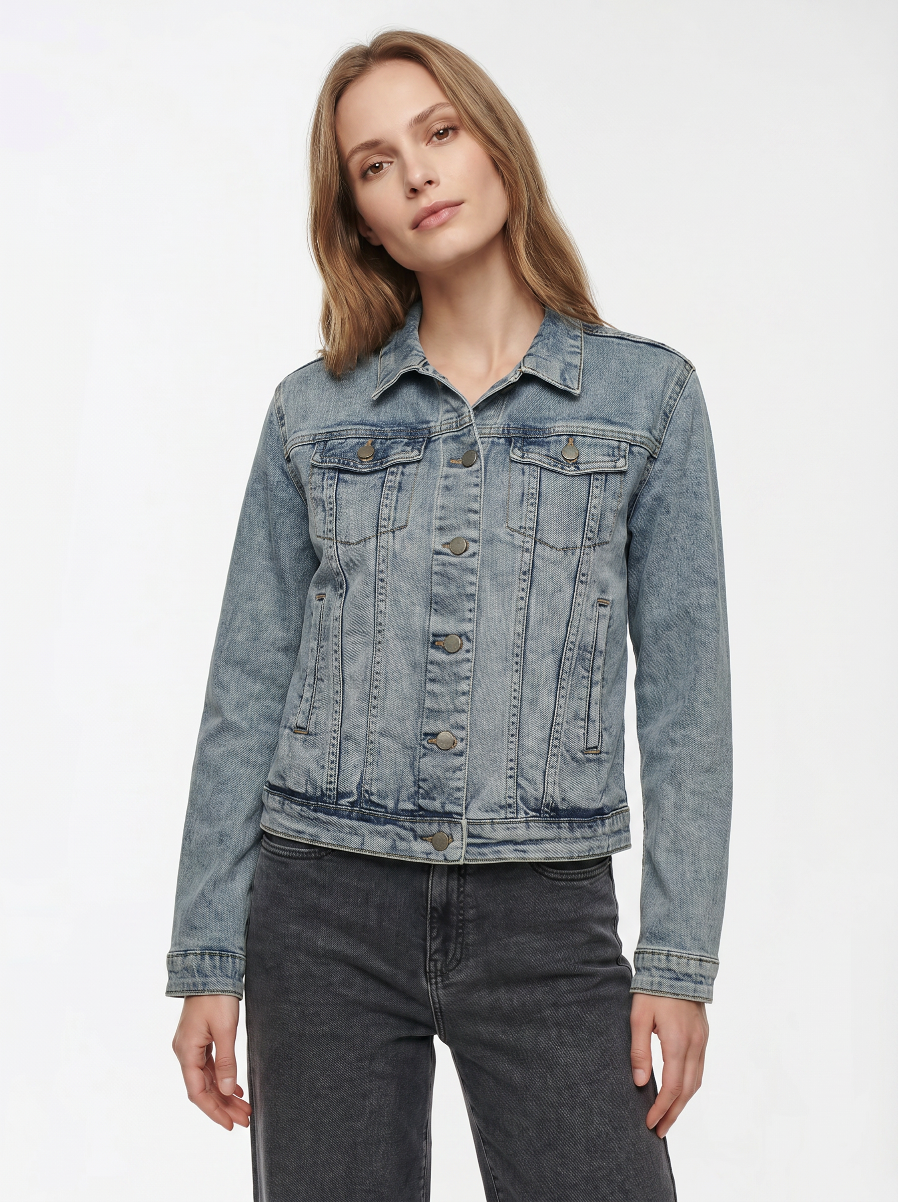 Women Light Blue Denim Jacket