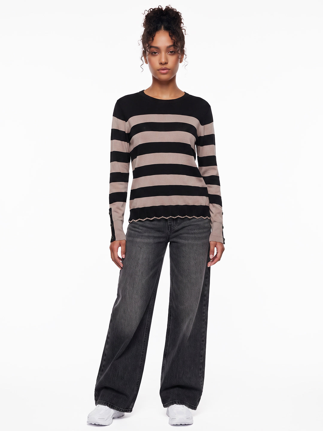 Black Oyster Sand Flat Knit