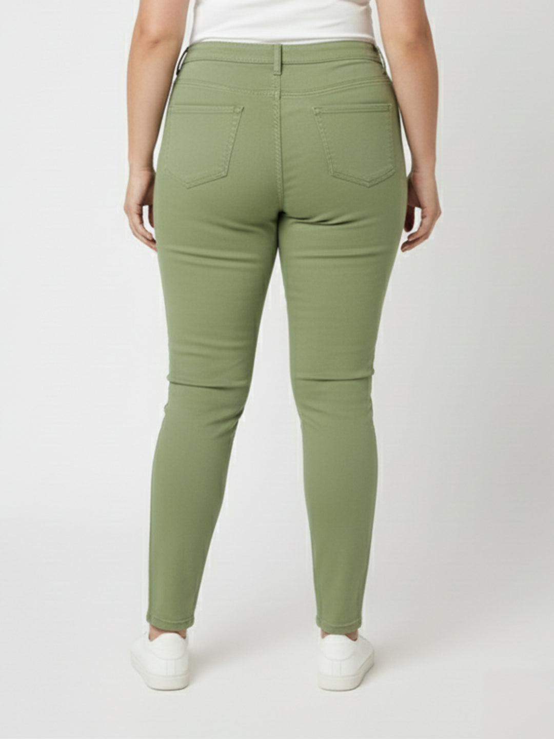 Women Olive High-Rise Skinny Jeans