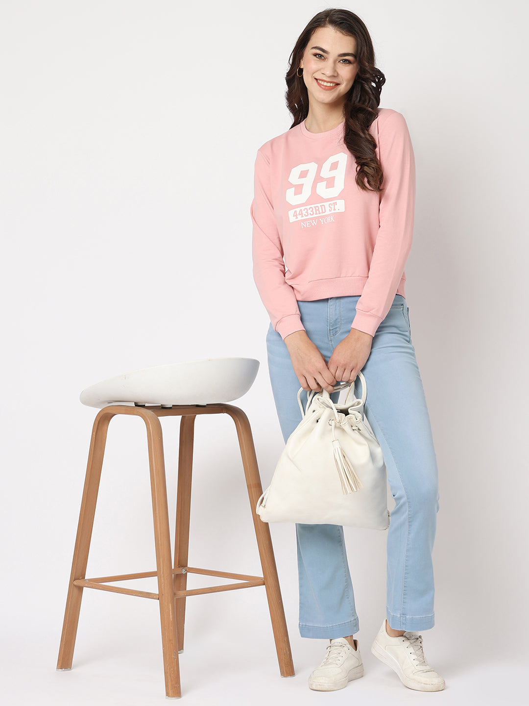 Women Light Blue High-Rise Flare Jeans