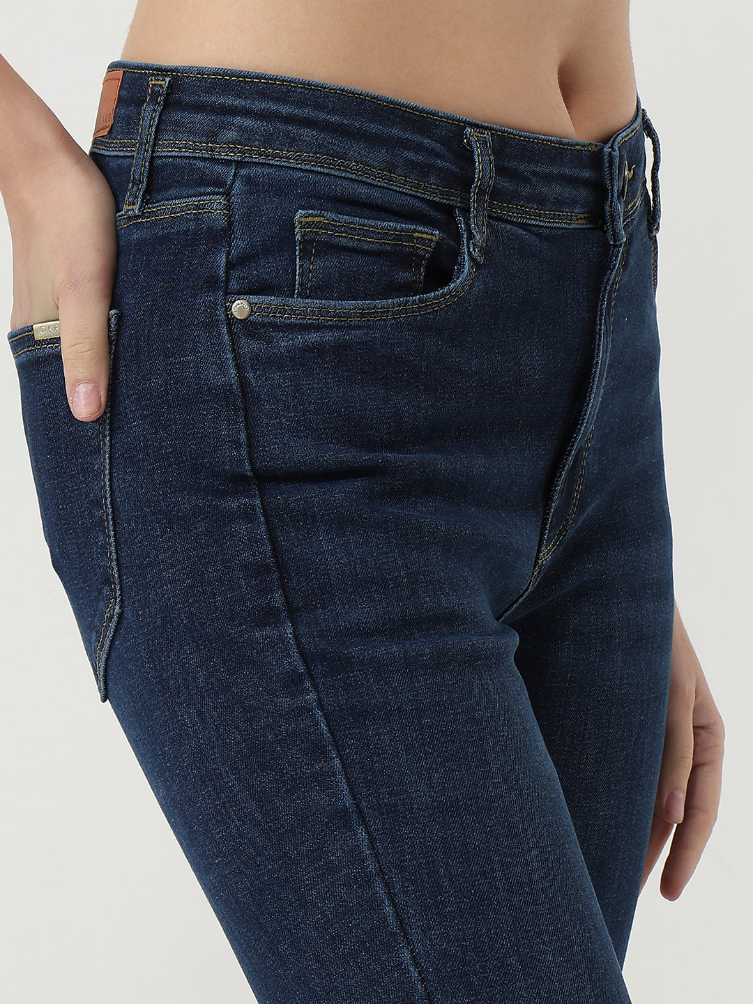 Women Dark Blue High-Rise Skinny Jeans