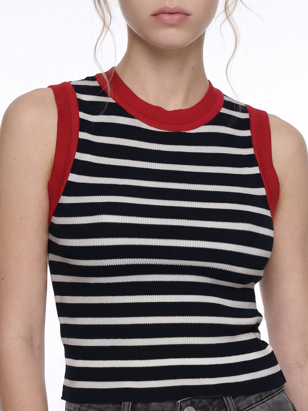 Airforce/White Tank Top