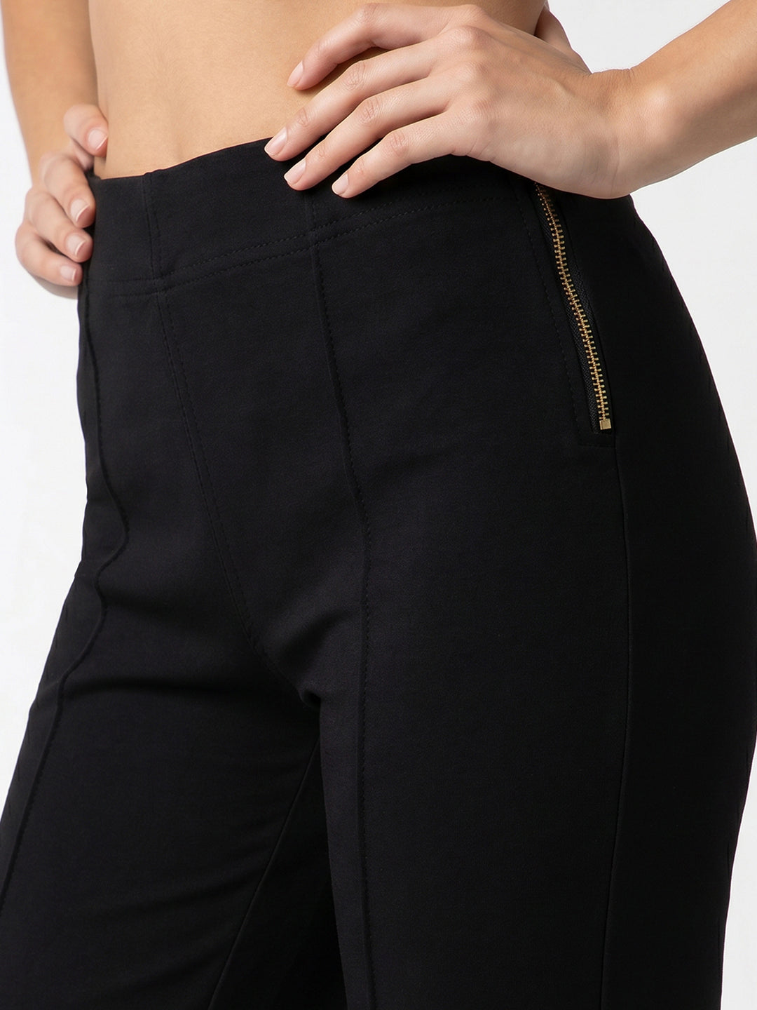 Women Black High-Rise Flare Jeans