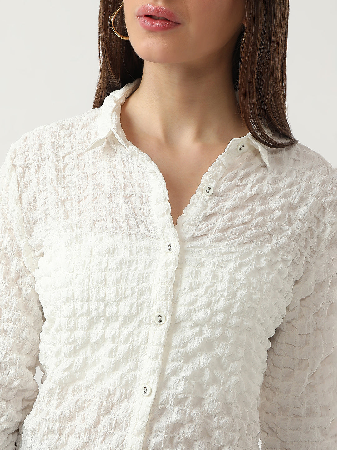 Women Off White Shirt