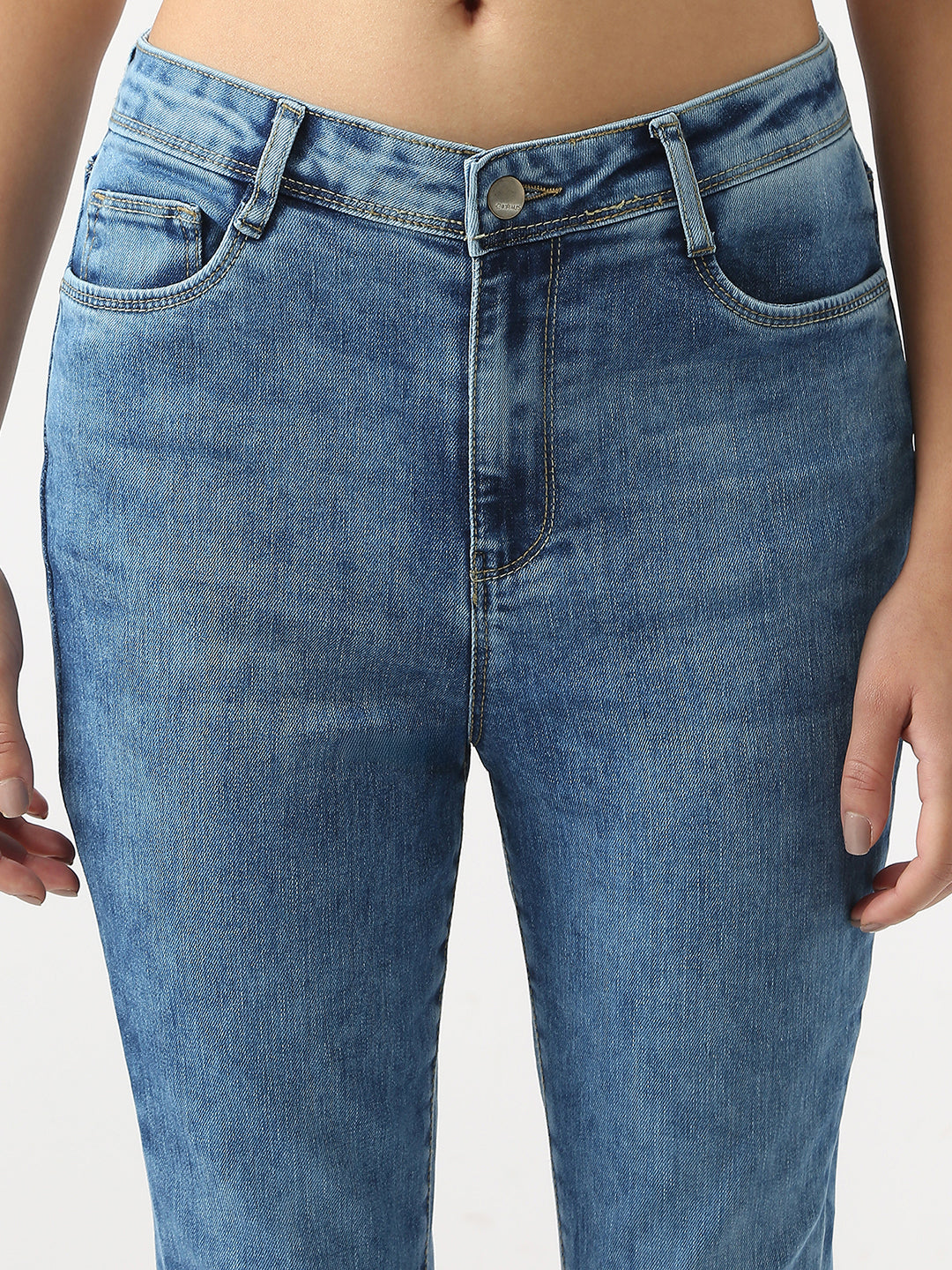 Women Blue High-Rise Skinny Jeans