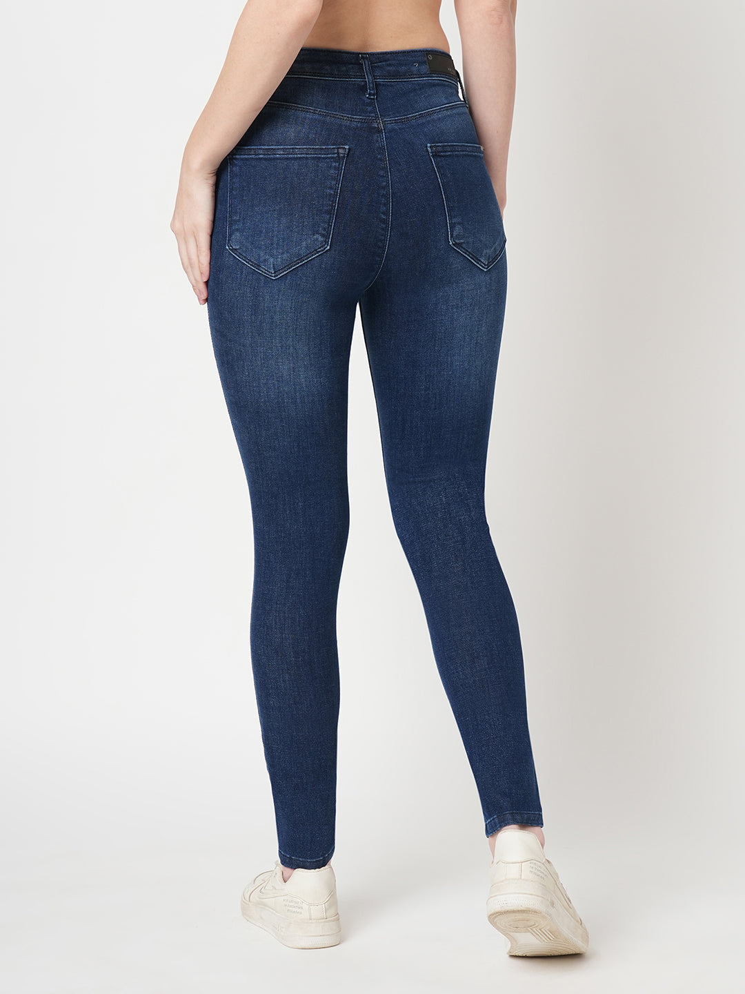 Women Blue High-Rise Skinny Jeans