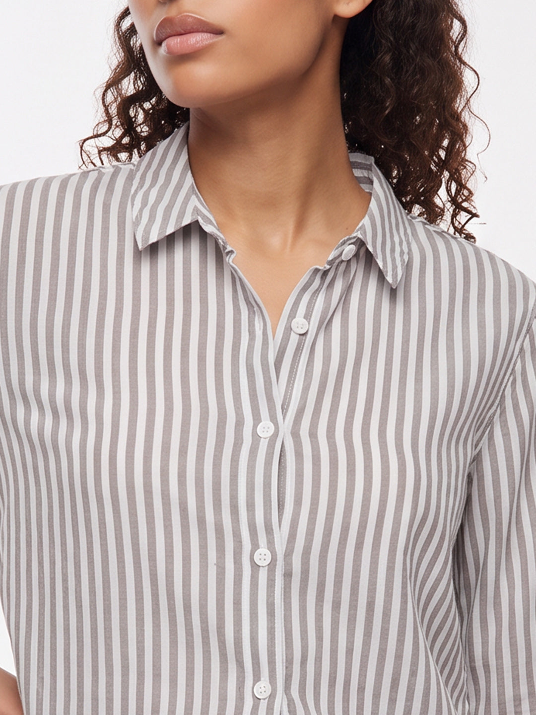 Brown/White Stripe Shirt