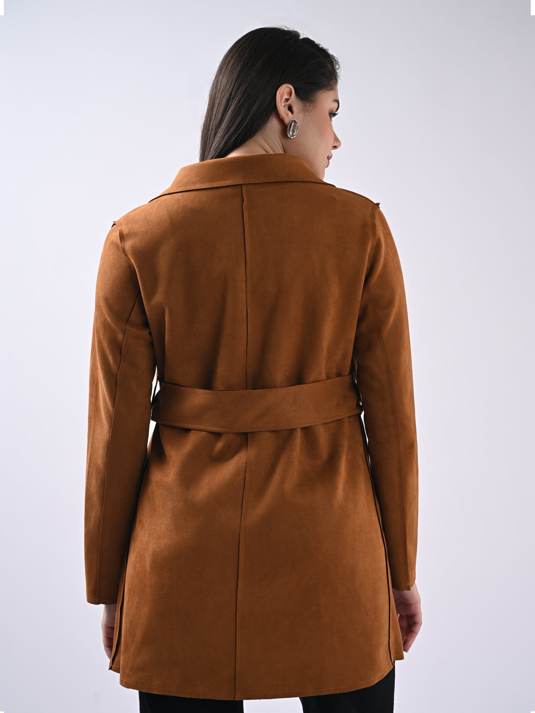 Women Tan Slim Fit Jacket