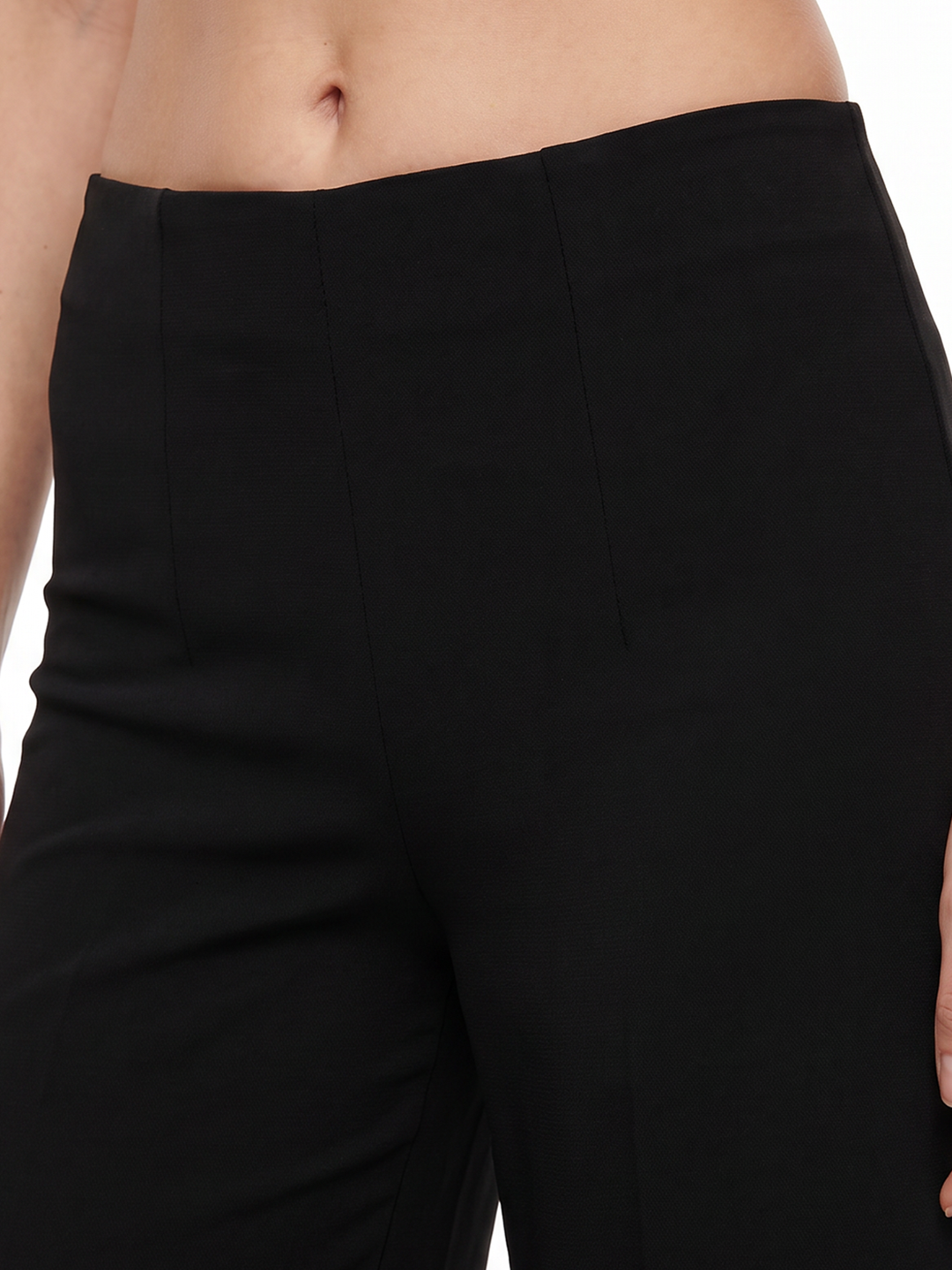 Women Black Wide Leg Treggings