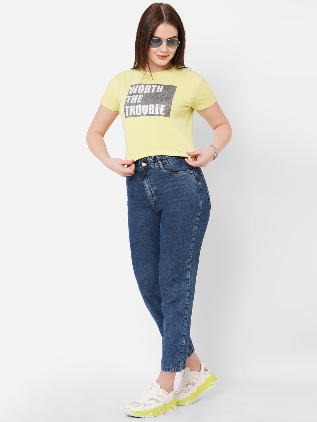 Women High-Rise Baggy Fit Jeans