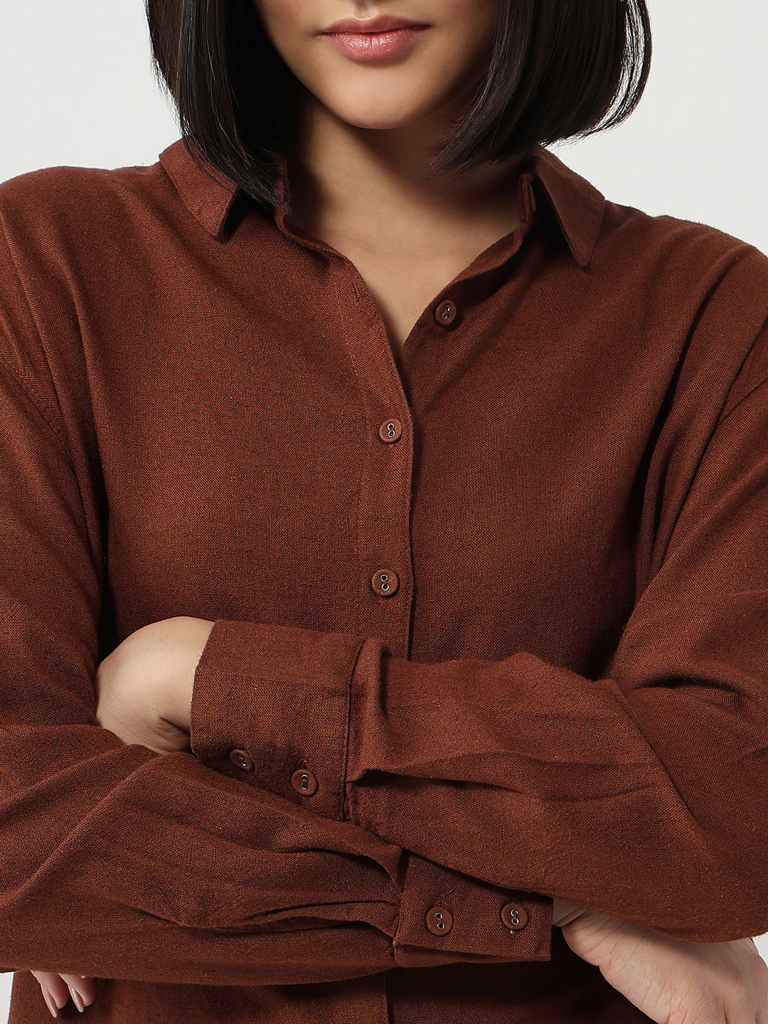 Women Sepia Oversize Shirt