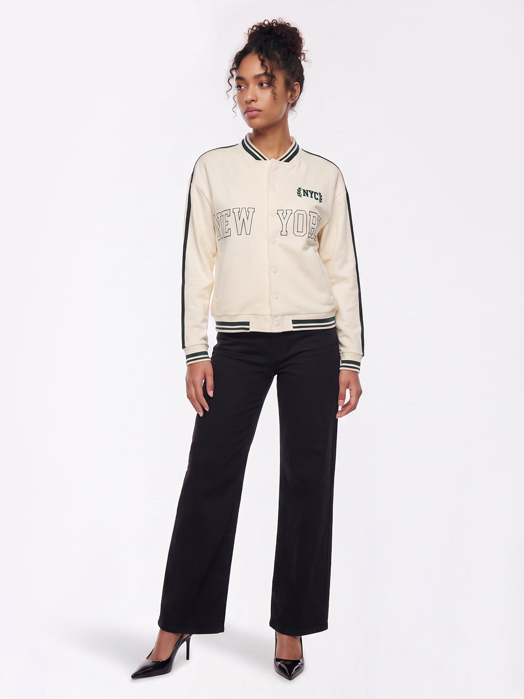 Ivory Varsity Jacket