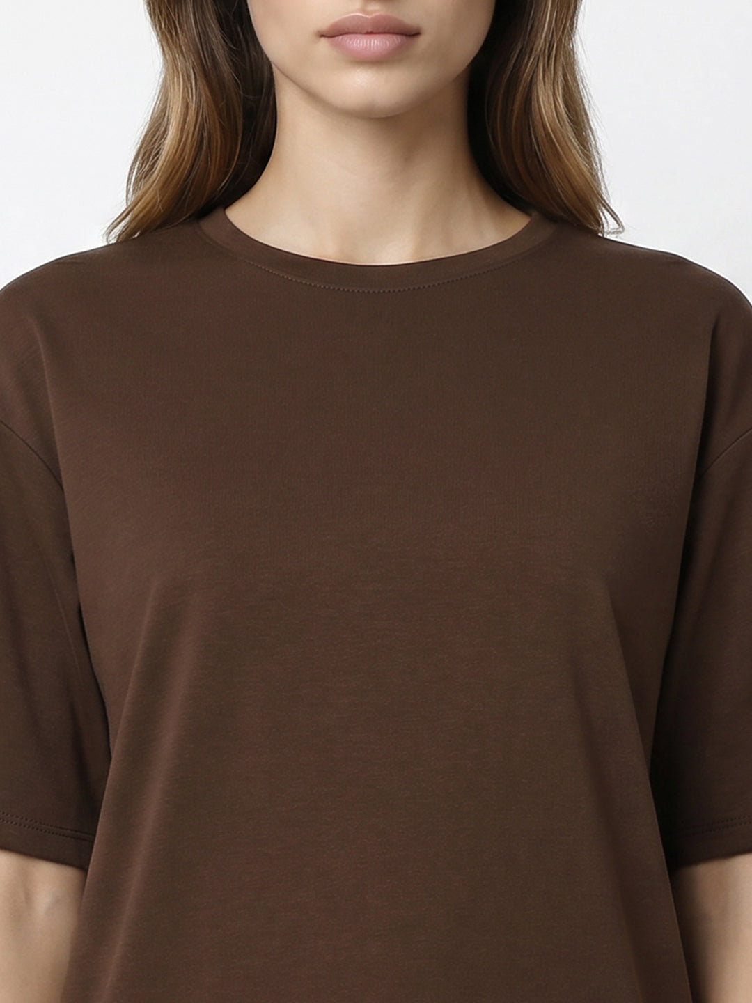 Women Brown Oversize T-Shirt
