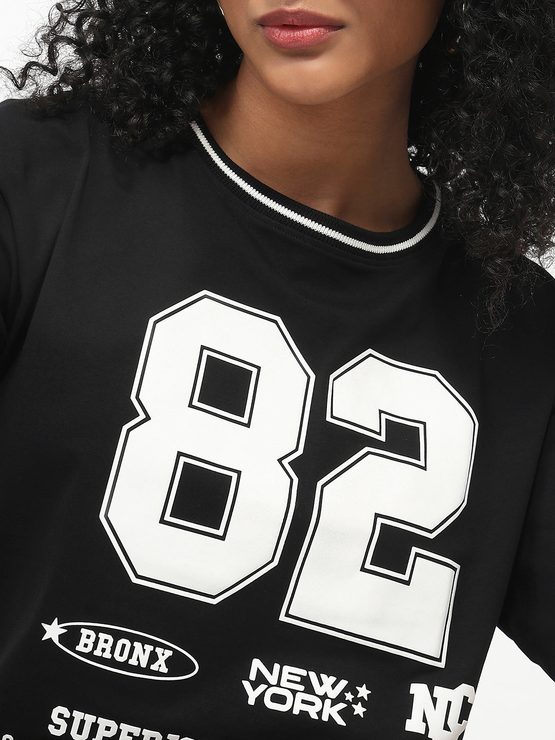 Women Black Oversized T-Shirt