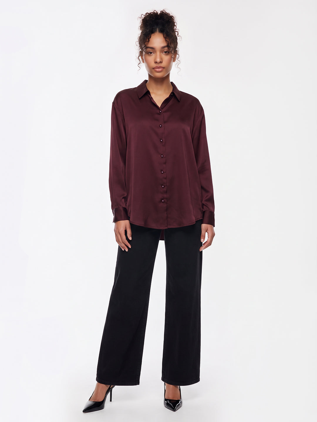 Wine Oversized Shirt