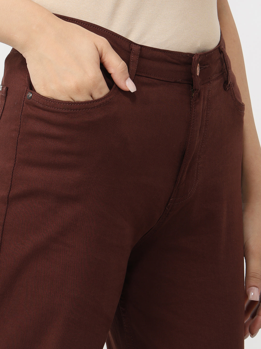 Sepia High-Rise Baggy Jeans