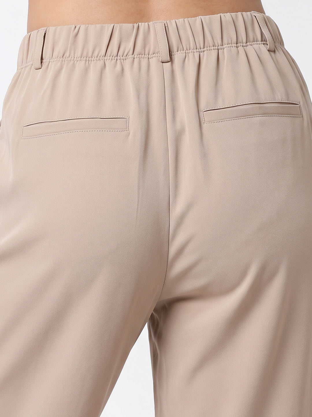 Women Beige High-Rise Wide Leg Jeans