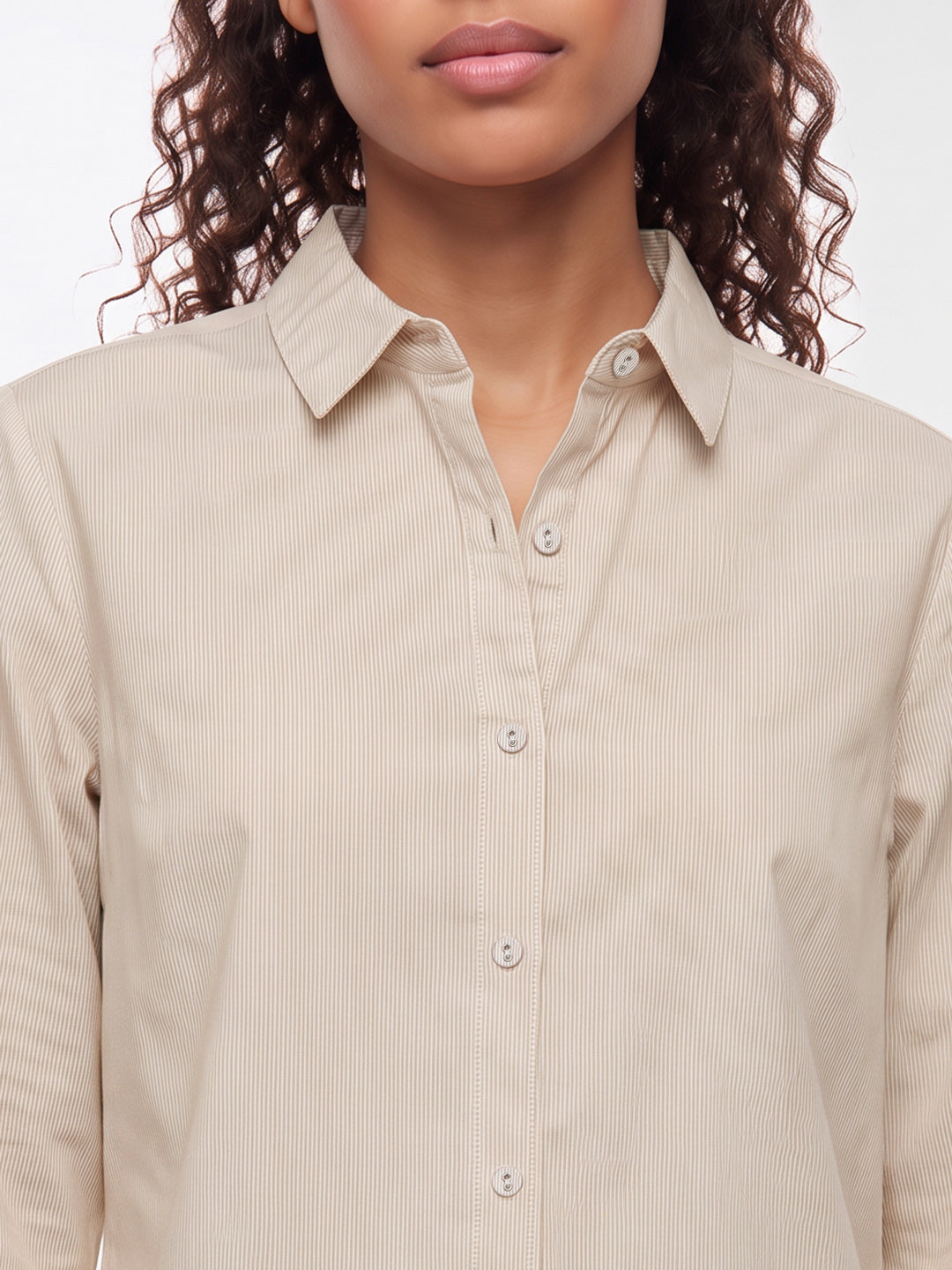 Beige Stripe Shirt