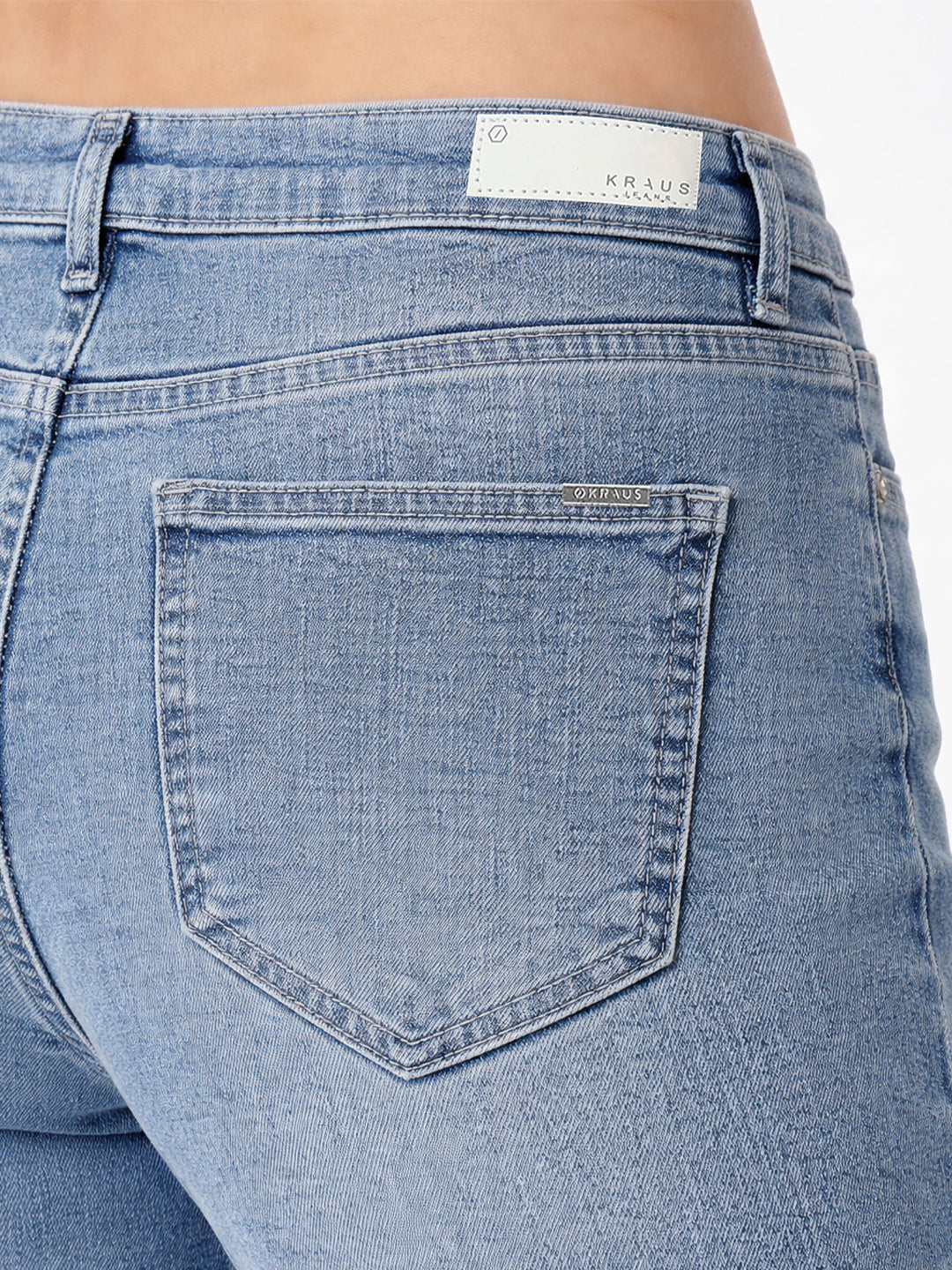 Women Light Blue High-Rise Straight Fit Jeans