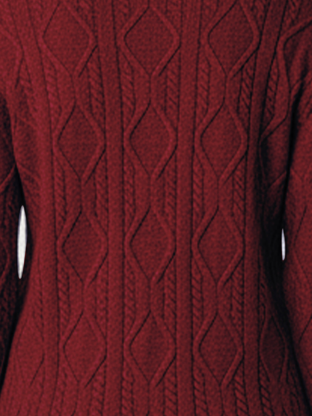 Women Maroon Slim Fit Sweater