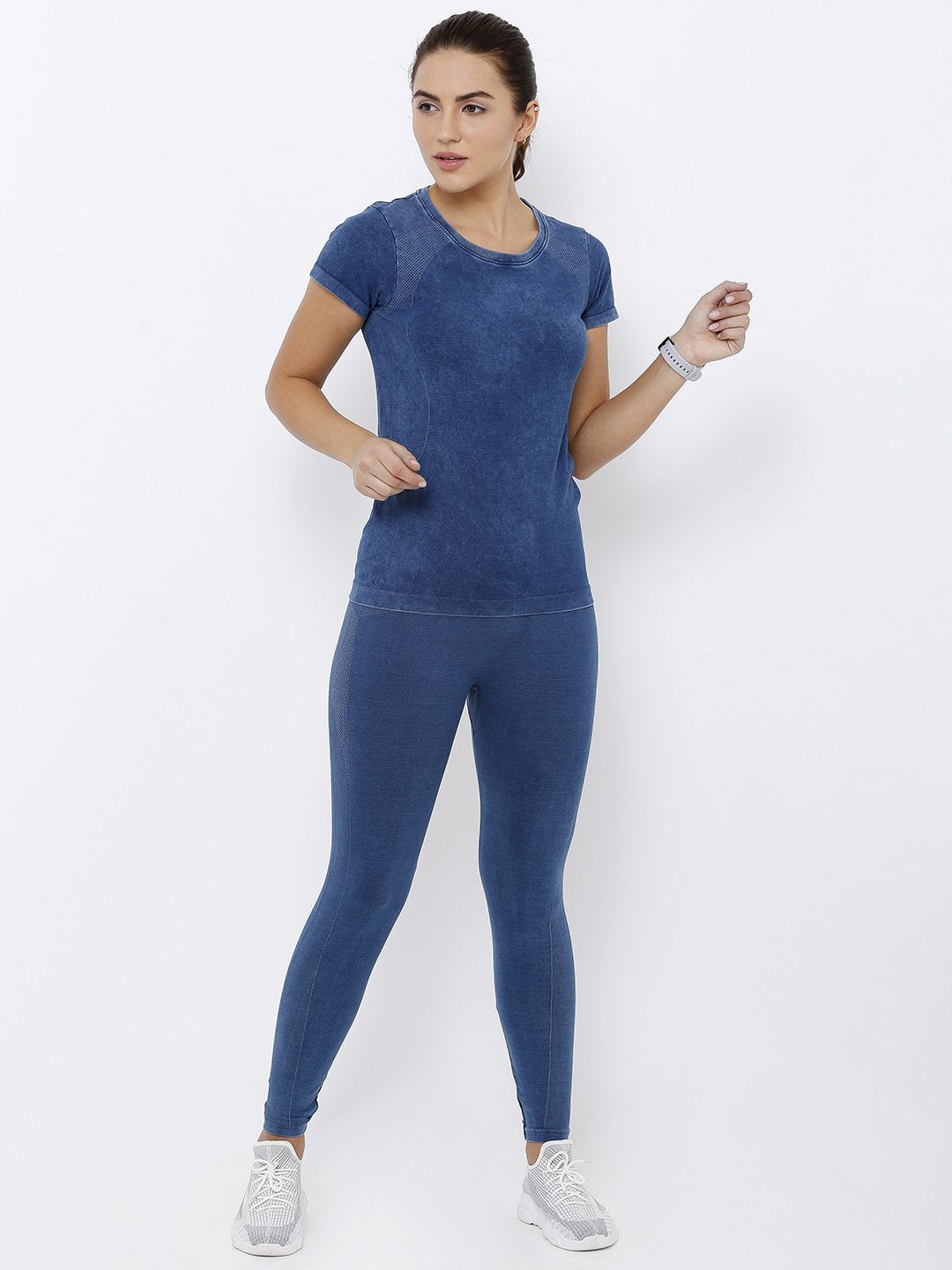 Women Blue Athleisure Top