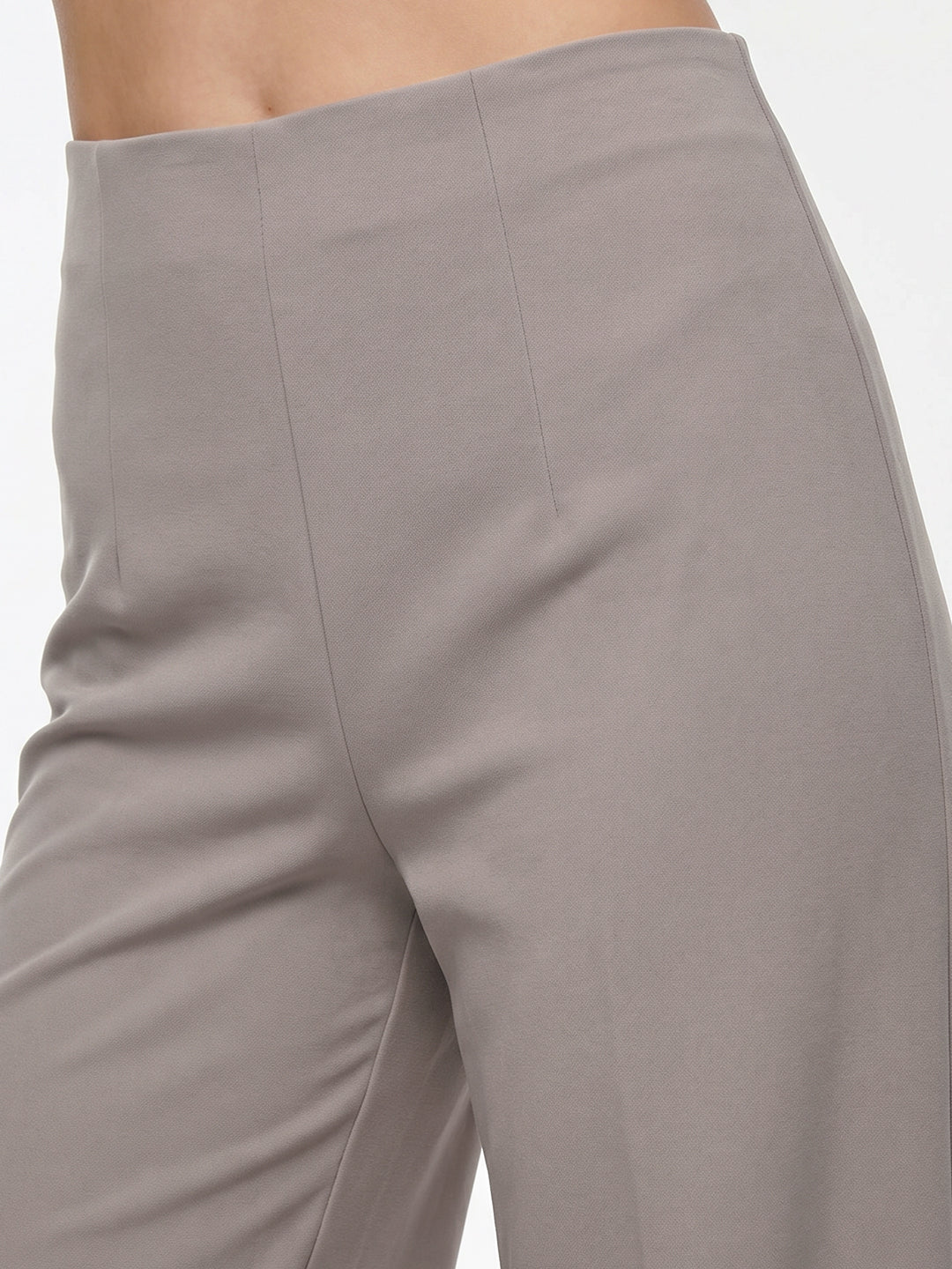 Women Light Grey Wide Leg Treggings